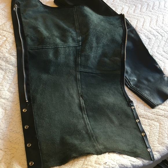RiverRoad Leather Motorcycle Riding Chaps ~ Long - Picture 10 of 15